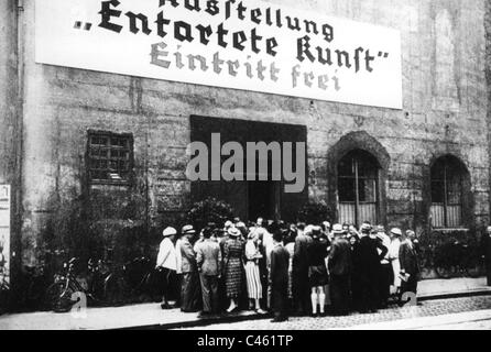 Kunst im dritten Reich: Wanderausstellung "Entartete Kunst" 1937-1945 Stockfoto