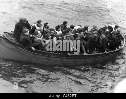 U-Boot-Kampagne im zweiten Weltkrieg: Allied Schiffbrüchige Stockfoto