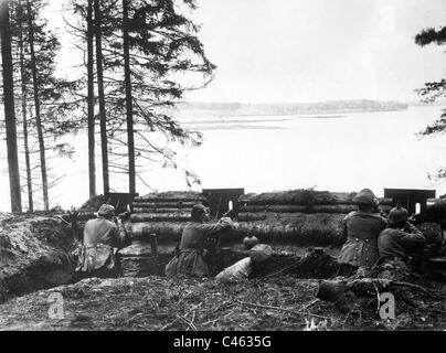 Deutsche defensive Position in Ostpreußen, 1914 Stockfoto