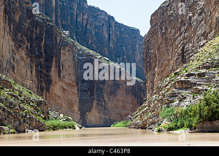 Santa Elena Canyon Rio Grande Fluss Big Bend Nationalpark Texas USA Stockfoto