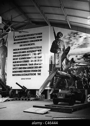 Militärische Ausstellung "Gib mir vier Jahre Zeit", 1937 Stockfoto