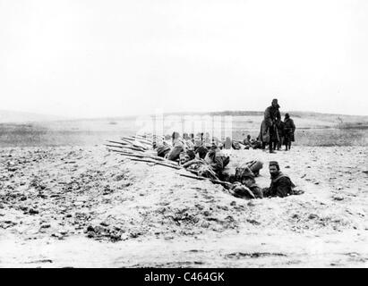 Türkische Infanterie im ersten Balkankrieg 1912 Stockfoto