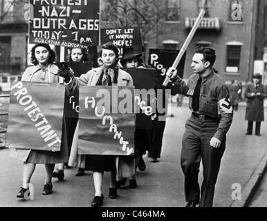 Nazi-Deutschland: Ausländische Proteste gegen die deutschen NS-Politik Stockfoto