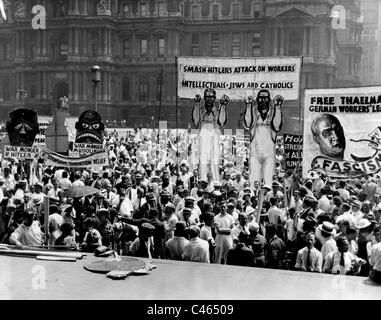 Nazi-Deutschland: Ausländische Proteste gegen die deutschen NS-Politik Stockfoto