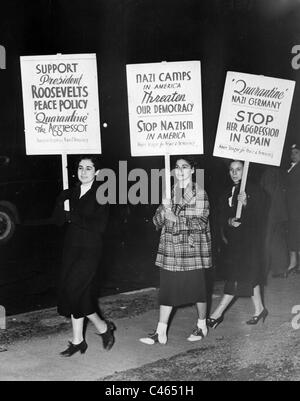 Nazi-Deutschland: Ausländische Proteste gegen die deutschen NS-Politik Stockfoto