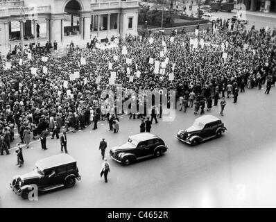 Nazi-Deutschland: Ausländische Proteste gegen die deutschen NS-Politik Stockfoto