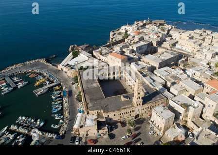 Luftbild der Altstadt von Akko im westlichen Galiläa Stockfoto