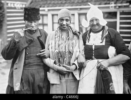 Josephine Baker bei einem Besuch in Holland, 1933 Stockfoto