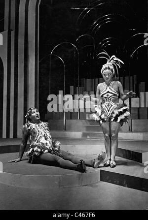 Fritz Krenn und Irene Eisinger in Mozarts Oper "Die Zauberflöte", 1939 Stockfoto