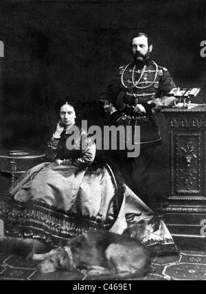 Kaiser Alexander II. und Kaiserin Maria Alexandrowna Stockfoto