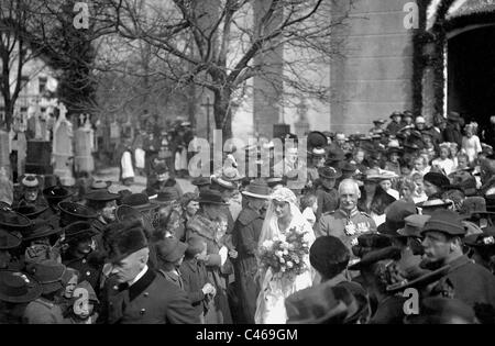 Hochzeit von Kronprinz Rupprecht von Bayern und Prinzessin Antonia von Luxemburg, 1921 Stockfoto