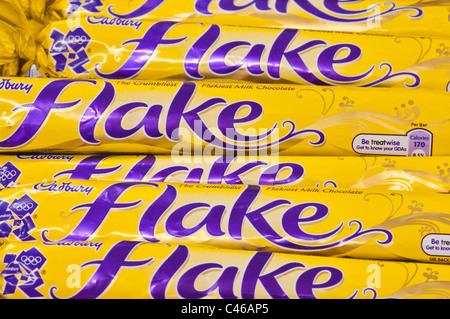 Cadbury Flake Milch Schokolade Stockfoto