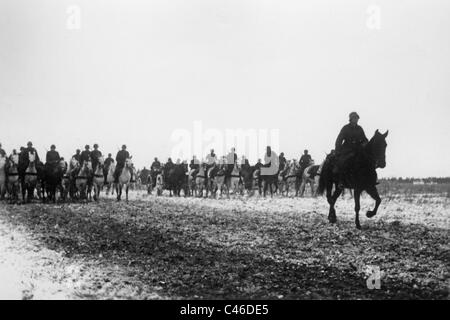 Zweiter Weltkrieg: Pferde von deutschen Truppen eingesetzt Stockfoto