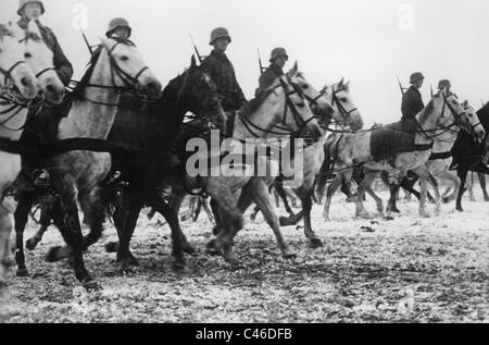 Zweiter Weltkrieg: Pferde von deutschen Truppen eingesetzt Stockfoto