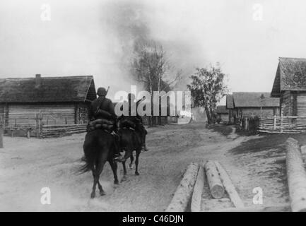 Zweiter Weltkrieg: Pferde von deutschen Truppen eingesetzt Stockfoto