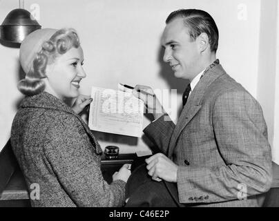 Betty Grable und Jackie Coogan, 1937 Stockfoto