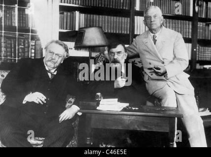 Gilbert Keith Chesterton, George William Russell und William Lyon Phelps, 1931 Stockfoto