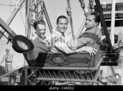 James Cagney, Chester Morris und Edward Robinson in einem Riesenrad, 1934 Stockfoto