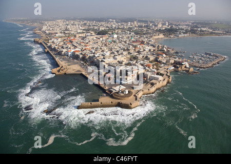 Luftbild der Altstadt von Akko im westlichen Galiläa Stockfoto