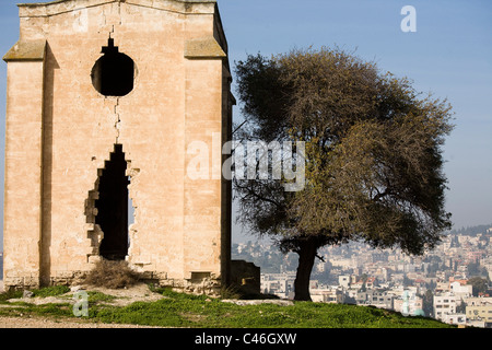 Foto von der zerstörten Marienkirche Angst in der Nähe von der Stadt Nazareth in die unteren Galiläa Stockfoto