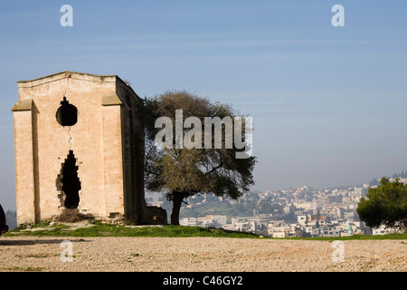 Foto von der zerstörten Marienkirche Angst in der Nähe von der Stadt Nazareth in die unteren Galiläa Stockfoto