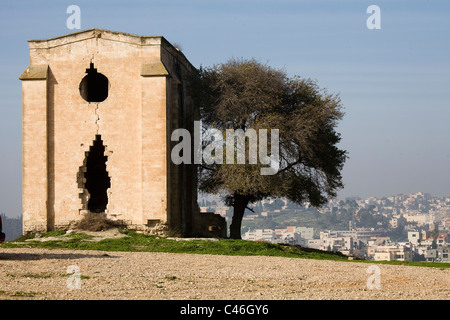 Foto von der zerstörten Marienkirche Angst in der Nähe von der Stadt Nazareth in die unteren Galiläa Stockfoto