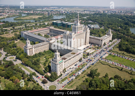 Luftaufnahme des Hauses der freien Presse von Rumänien in Bukarest