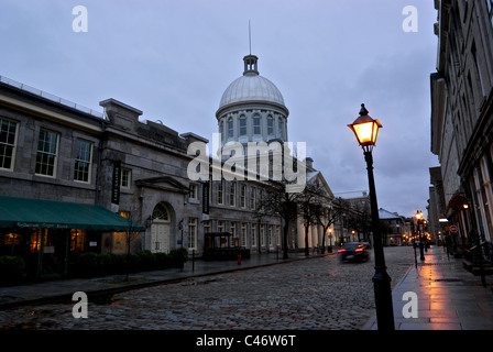 Marche Bonsecours in ehemaligen Bauern-Markt Rue Saint-Paul-Montreal-Quebec alte Stadt dawn Stockfoto