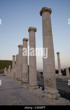 Die Ruinen der römischen Stadt von Beit Shean im Jordan-Tal zu fotografieren Stockfoto