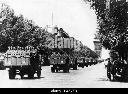 Zweiter Weltkrieg: Deutsche Paraden in Paris, ab Juli 1940 Stockfoto