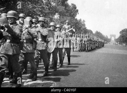 Zweiter Weltkrieg: Deutsche Paraden in Paris, ab Juli 1940 Stockfoto