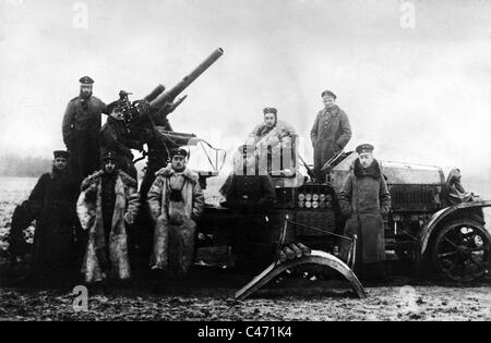 Deutsche Flak-Kanone im ersten Weltkrieg Stockfoto