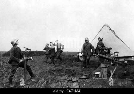 Deutsche Anti-Aircraft Kriegsführung, 1918 Stockfoto