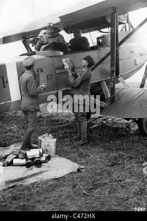 Deutsche Flugzeug 'Junkers J4' an der Westfront 1918 Stockfoto