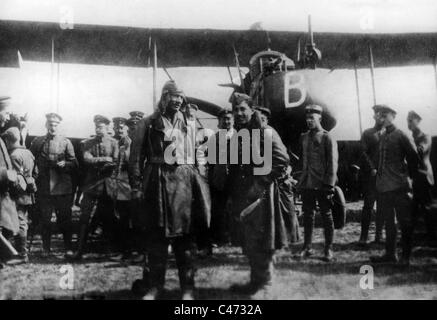 Gefangenen englischen Piloten im ersten Weltkrieg Stockfoto