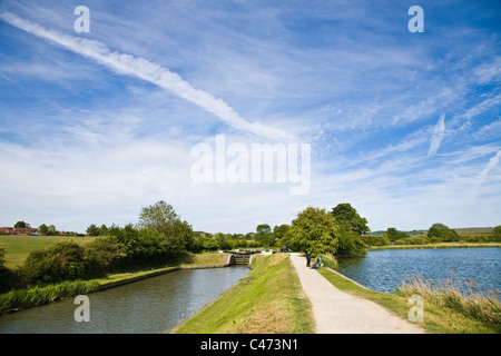 Kanal & Reservoir bei Marsworth Stockfoto