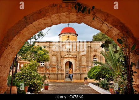 Gouverneto Kloster (Moni Gouvernetou), eines der ältesten Klöster auf Kreta, in Akrotiri Halbinsel, Präfektur Chania. Stockfoto