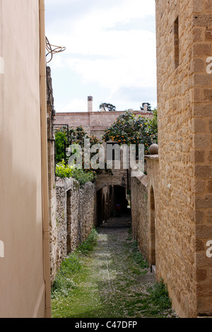 DIE ENGEN GASSEN DER ALTSTADT VON RHODOS. RHODOS. Stockfoto