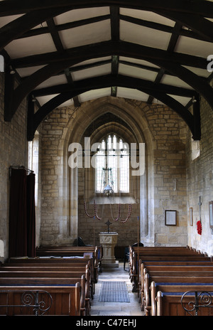 St.-Andreas Kirche, Naunton, Gloucestershire, England, Vereinigtes Königreich Stockfoto