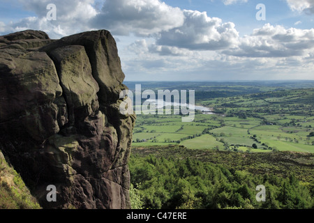 Die Kakerlaken, atemberaubende Gritstone-Ausläufer in Staffordshire Moorlandschaften. Peak District. England, Großbritannien Vereinigtes Königreich UK Stockfoto