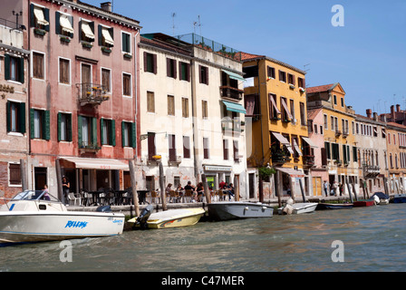 Kanalseite Szene in Venedig, Italien Stockfoto