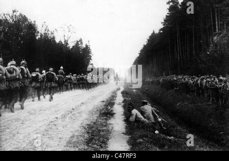 Erster Weltkrieg: Deutsche und österreichische Truppen an der Ostfront, 1914-1918 Stockfoto