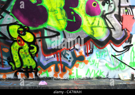Wand mit graffiti Stockfoto