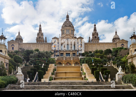 Der Palau Nacional, Montjuic, Barcelona, Katalonien, Spanien Stockfoto