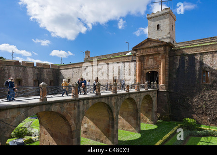 Das Castell de Montjuic, Barcelona, Katalonien, Spanien Stockfoto