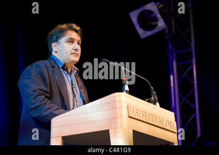 Peter Florenz Heu Festivaldirektor abgebildet auf der Bühne Hay Festival 2011 Stockfoto