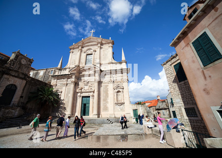 Jesuiten Kirche St. Ignatius in Altstadt von Dubrovnik, Kroatien Stockfoto