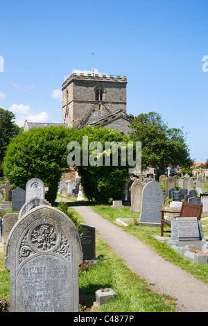 Pfarrkirche St. Oswald Filey North Yorkshire England Stockfoto