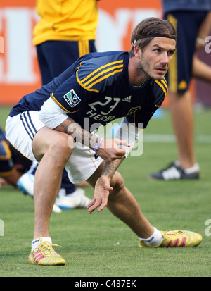 DAVID BECKHAM Promis bei LA GALAXY V DC UNITED CARSON LOS ANGELES Kalifornien 3. Juni 2011 Stockfoto