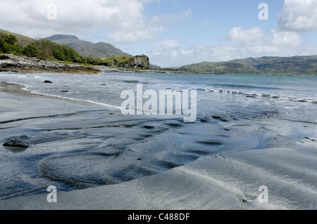 Eine Strandszene am Loch Buie auf der Isle of Mull. Stockfoto